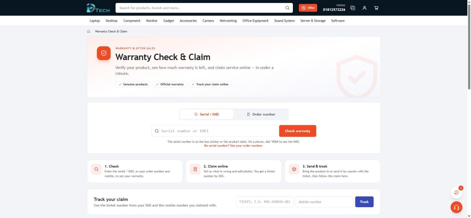 Warranty Check & Claim